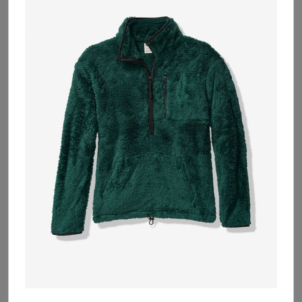 New! Pink! Teddy Half Zip